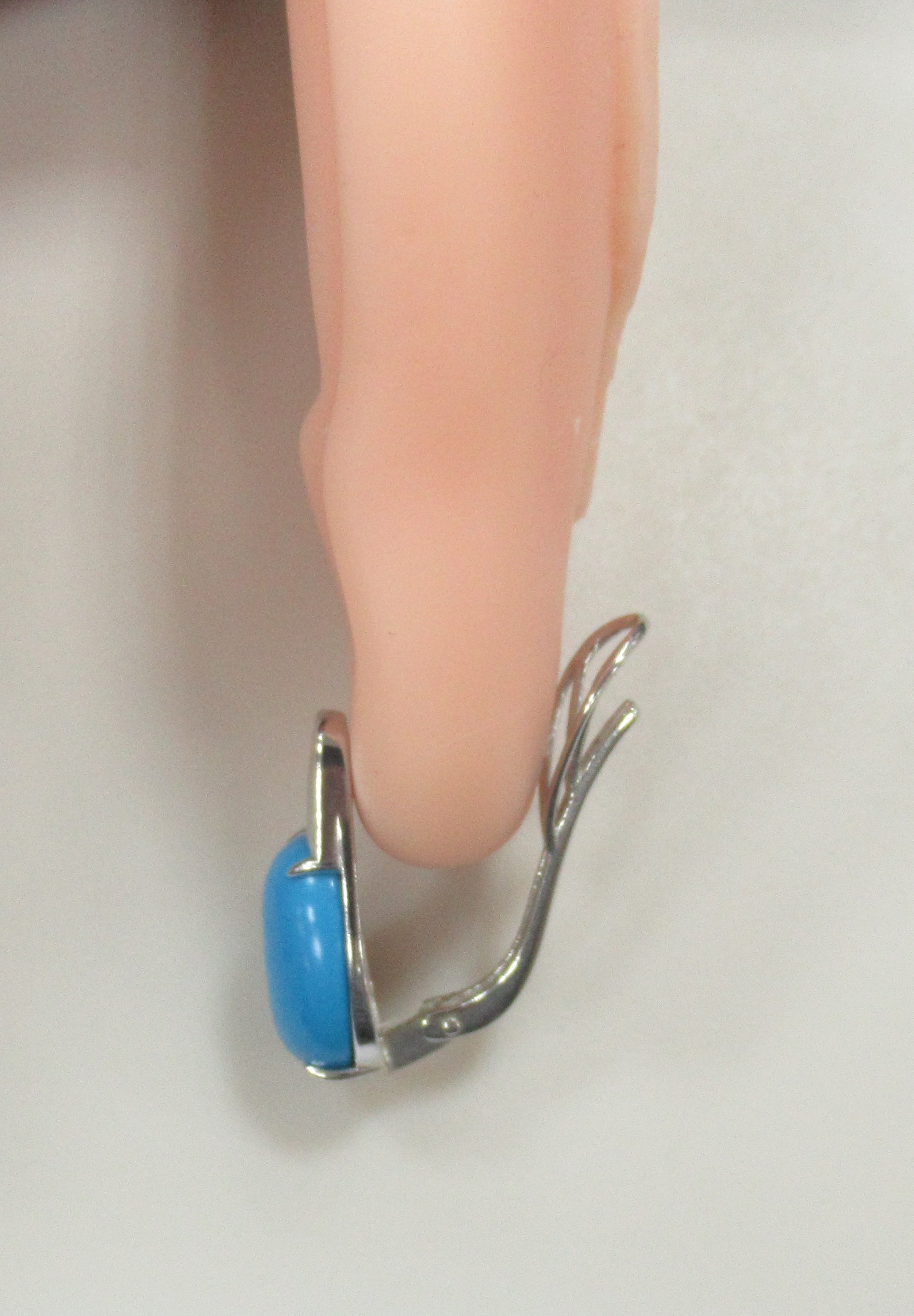 Серебряные серьги с бирюзой